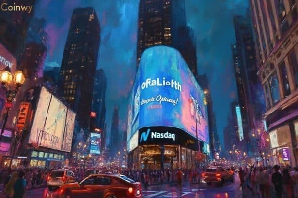 CoinUp Features on Nasdaq Times Square Screen