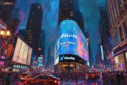 CoinUp Features on Nasdaq Times Square Screen