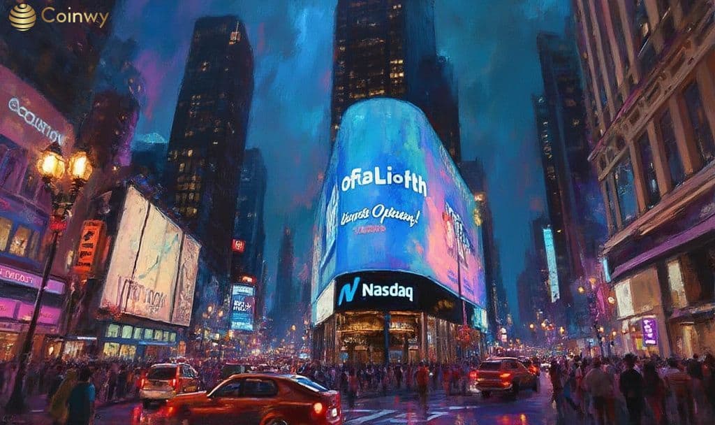 CoinUp Features on Nasdaq Times Square Screen