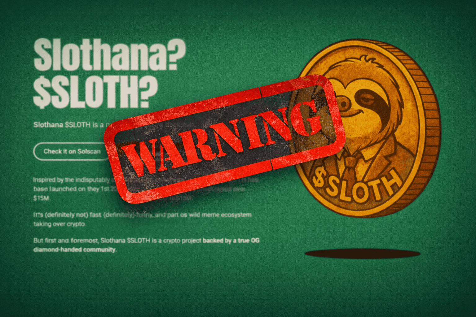 Slothana Community Divided as Wallet Activity and Phishing Reports Spark Debate