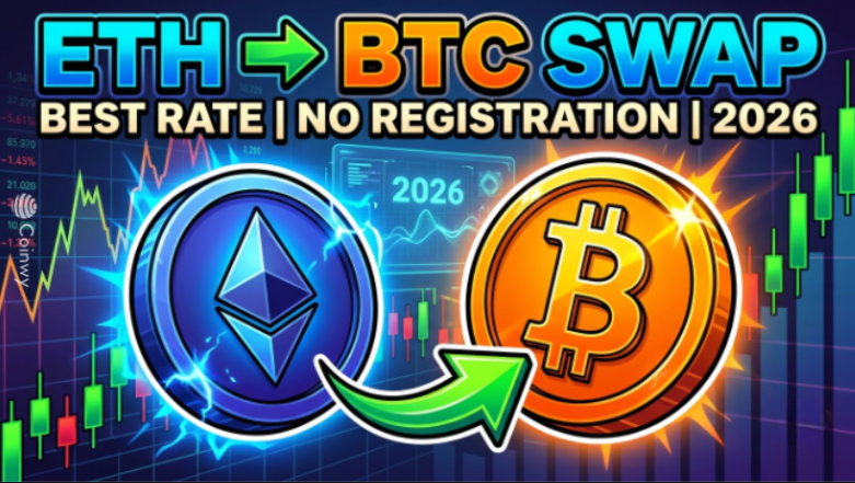 ETH to BTC Swap: Best Rate Without Registration in 2026