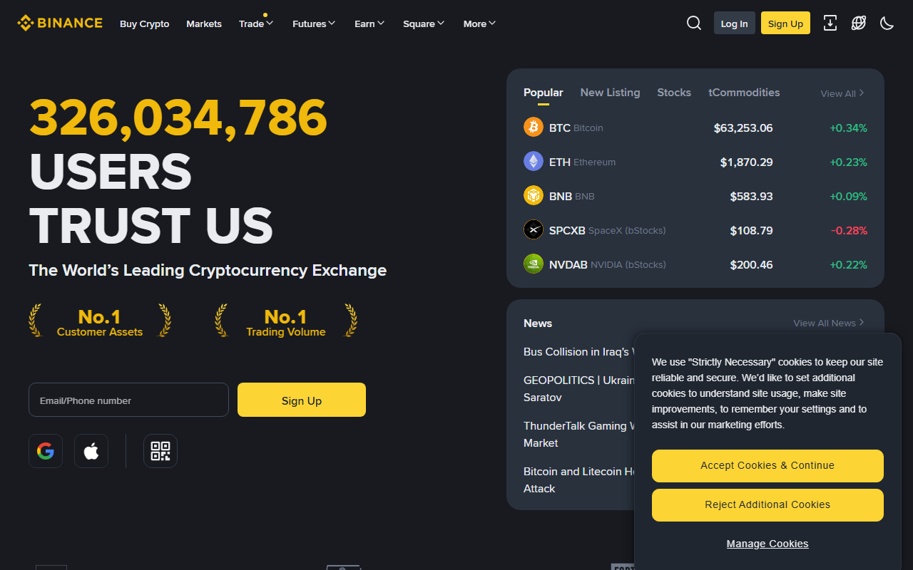 Binance Pay homepage July 2026