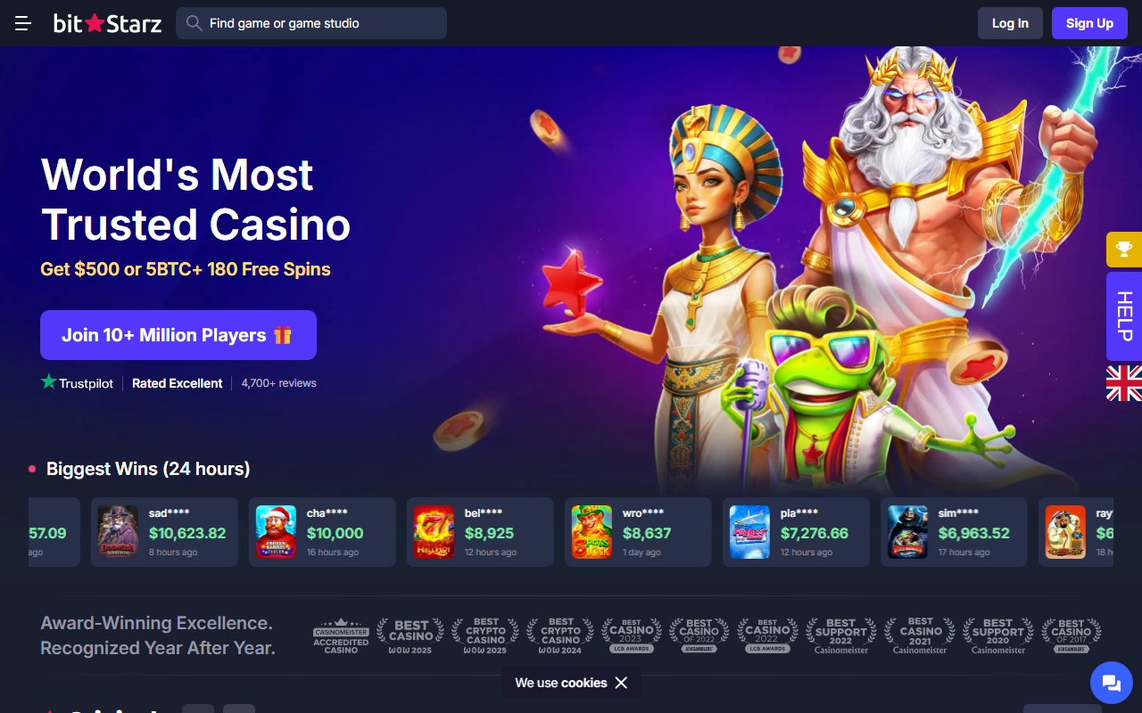 BitStarz casino homepage July 2026