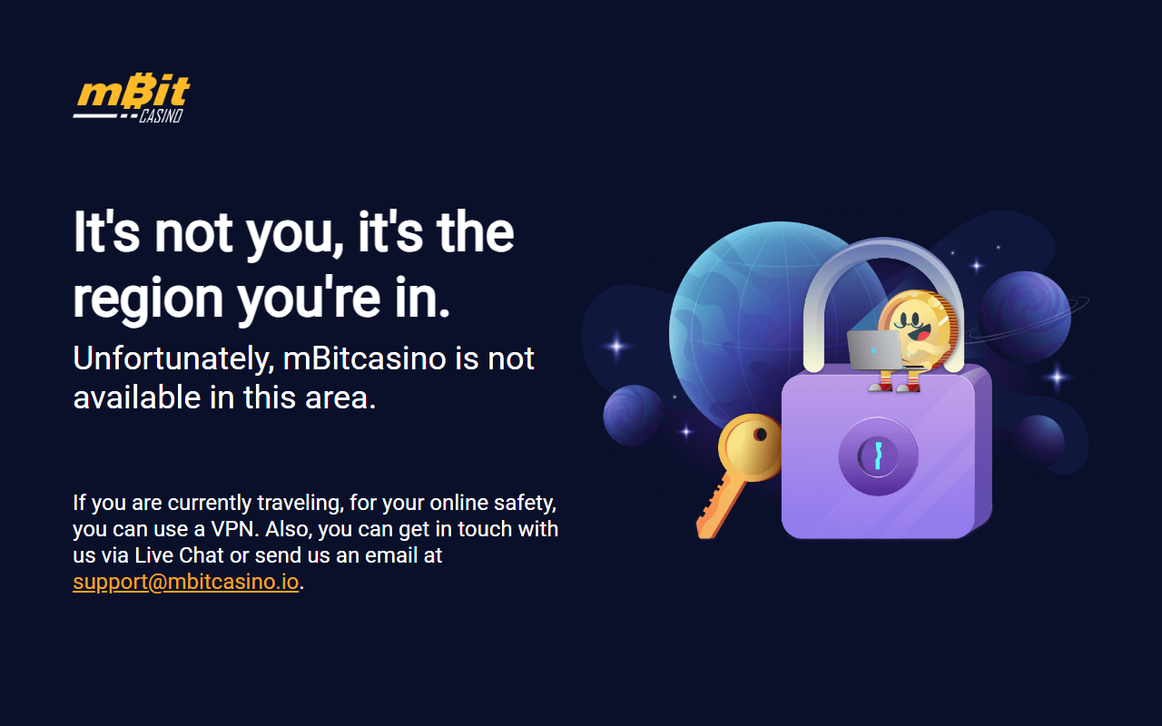 mBit Casino homepage July 2026
