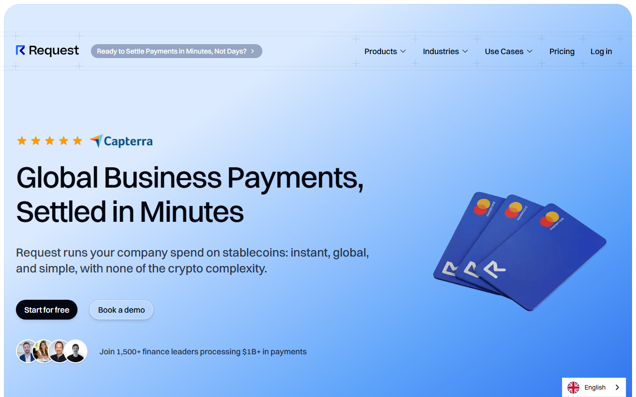 Request Finance homepage July 2026